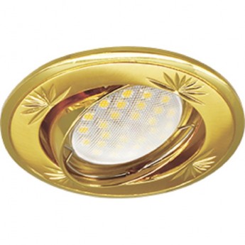 Светильник ECOLA MR16 DL21 GU5.3 встр. литой поворотный искр.гравир. Четыре цветка Сатин-Золото/Золото 23x84 Светильник ECOLA MR16 DL21 GU5.3 встр. литой поворотный искр.гравир. Четыре цветка Сатин-Золото/Золото 23x84
