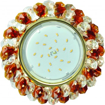 Встраиваемый светильник ECOLA GX53 H4 5341 GLASS FN53RYECB золотой, красный, прозрачный