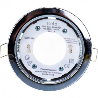 Встраиваемый светильник ECOLA GX53 H4 FC53P2ECB хром Встраиваемый светильник ECOLA GX53 H4 FC53P2ECB хром