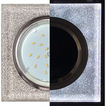 Встраиваемый светильник ECOLA GX53 H4 LD5313 GLASS SS53SNECH хром, серебряный блеск Встраиваемый светильник ECOLA GX53 H4 LD5313 GLASS SS53SNECH хром, серебряный блеск