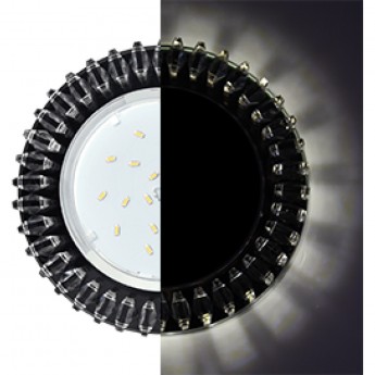 Встраиваемый светильник ECOLA GX53 H4 LD5361 GLASS SX53RCEFB фон черн./центр.часть хром 52x120 Встраиваемый светильник ECOLA GX53 H4 LD5361 GLASS SX53RCEFB фон черн./центр.часть хром 52x120