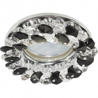 Встраиваемый светильник ECOLA MR16 CD4141 FB1618EFY черный, хром, прозрачный Встраиваемый светильник ECOLA MR16 CD4141 FB1618EFY черный, хром, прозрачный