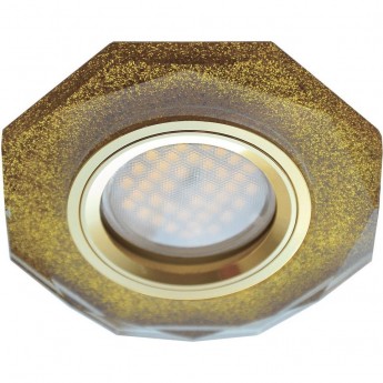 Встраиваемый светильник ECOLA MR16 DL1652 GLASS FP1652EFF золотой блеск, золото Встраиваемый светильник ECOLA MR16 DL1652 GLASS FP1652EFF золотой блеск, золото